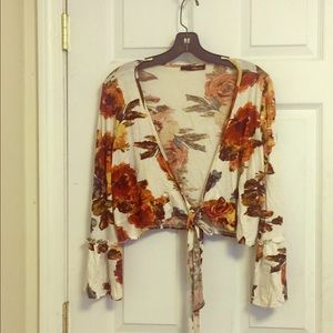 Floral Wrap Shirt
